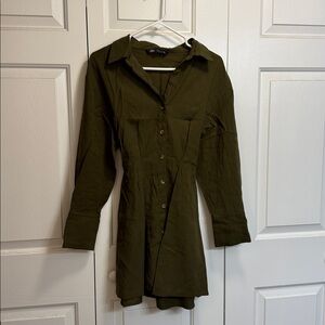 Zara Olive Green Mini Dress